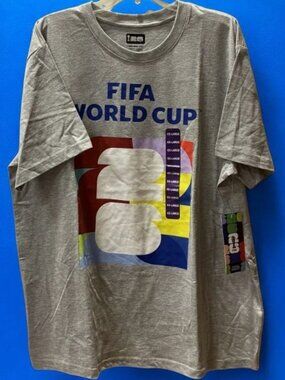 FIFA World Cup 2026 Men's XXL Grey Graphic T Shirt Canada Mexico USA NWT
